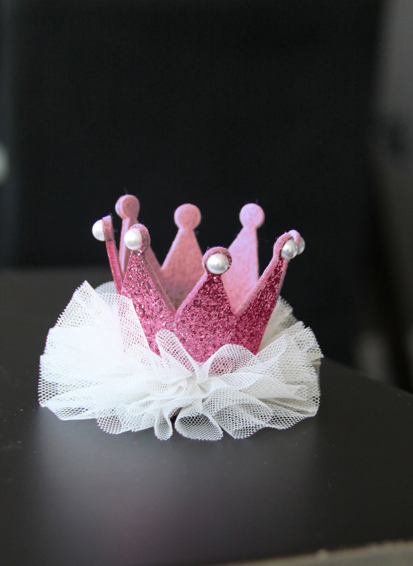 trilogymining Princess Crown Hair clip - Pink - trilogymining Exclusive