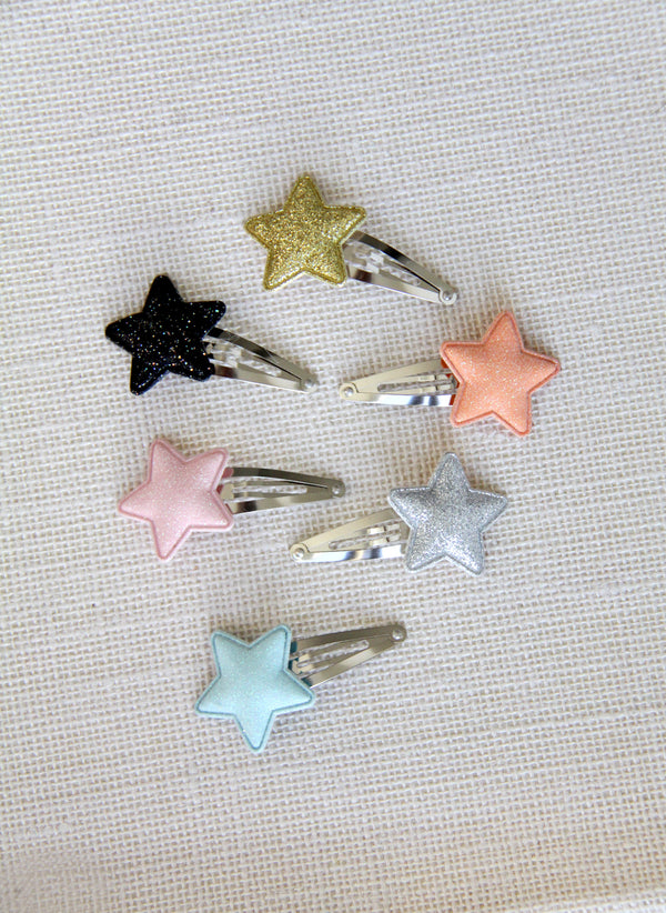 trilogymining Metallic Star Hair Clips - 2pc set