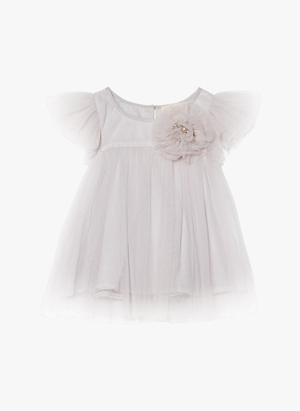 Tutu Du Monde Baby Penny Dress in French Silver