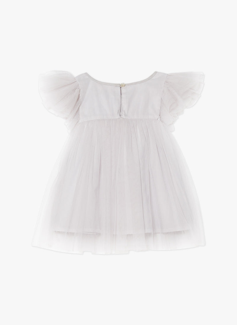 Tutu Du Monde Baby Penny Dress in French Silver