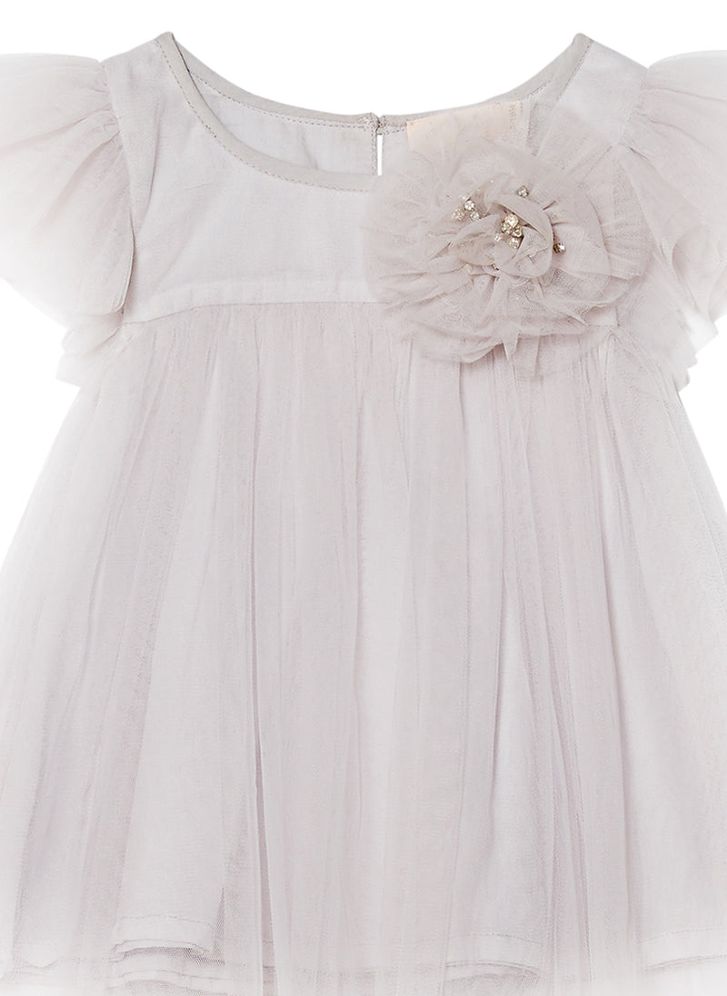 Tutu Du Monde Baby Penny Dress in French Silver