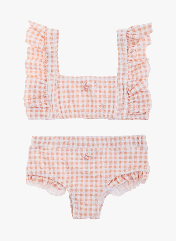 Tocoto Vintage Checked Swimwear Top