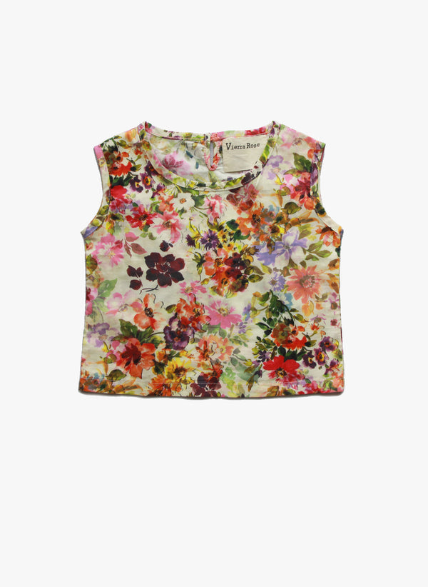 Vierra Rose Callie Crop Top in Spring Blossom