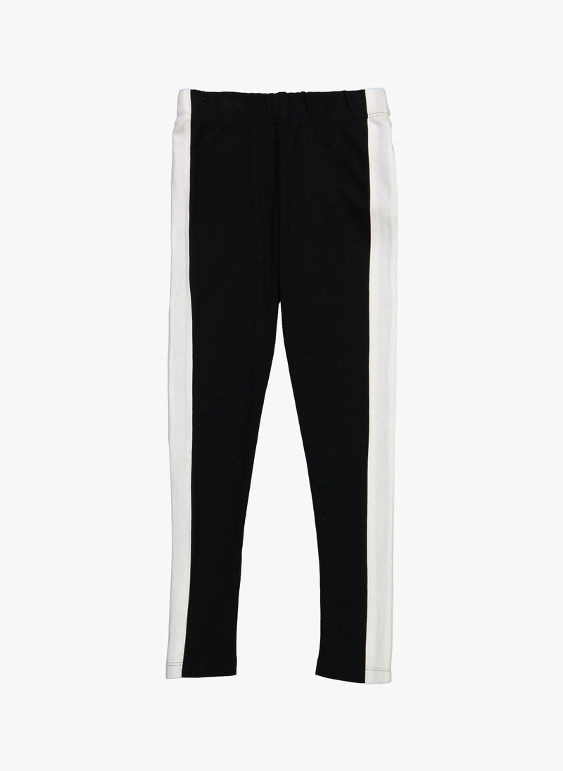 Vierra Rose Christiano Track Legging Pants in White Stripe