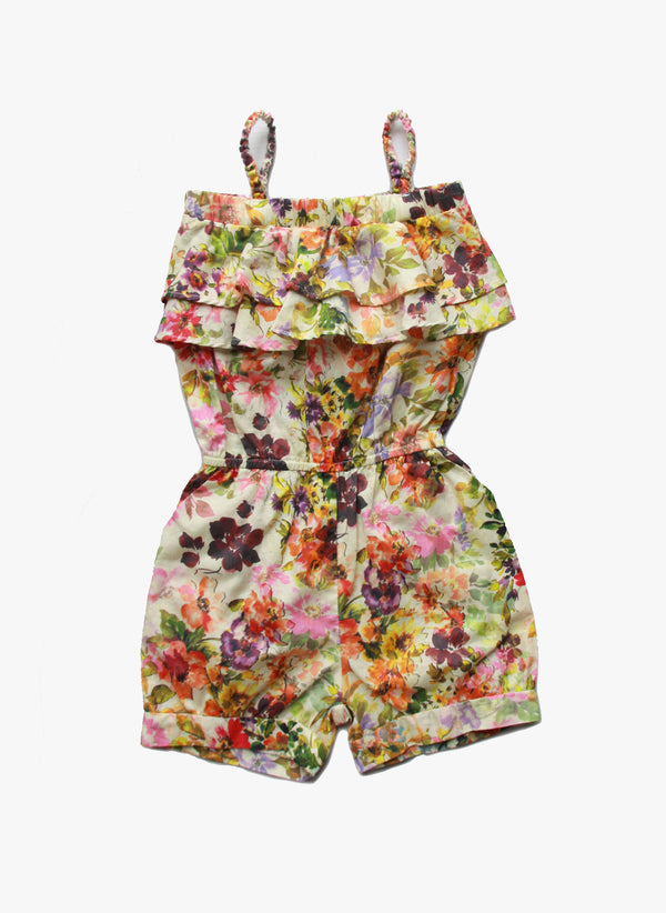 Vierra Rose Doriana Ruffle Romper in Spring Blossom