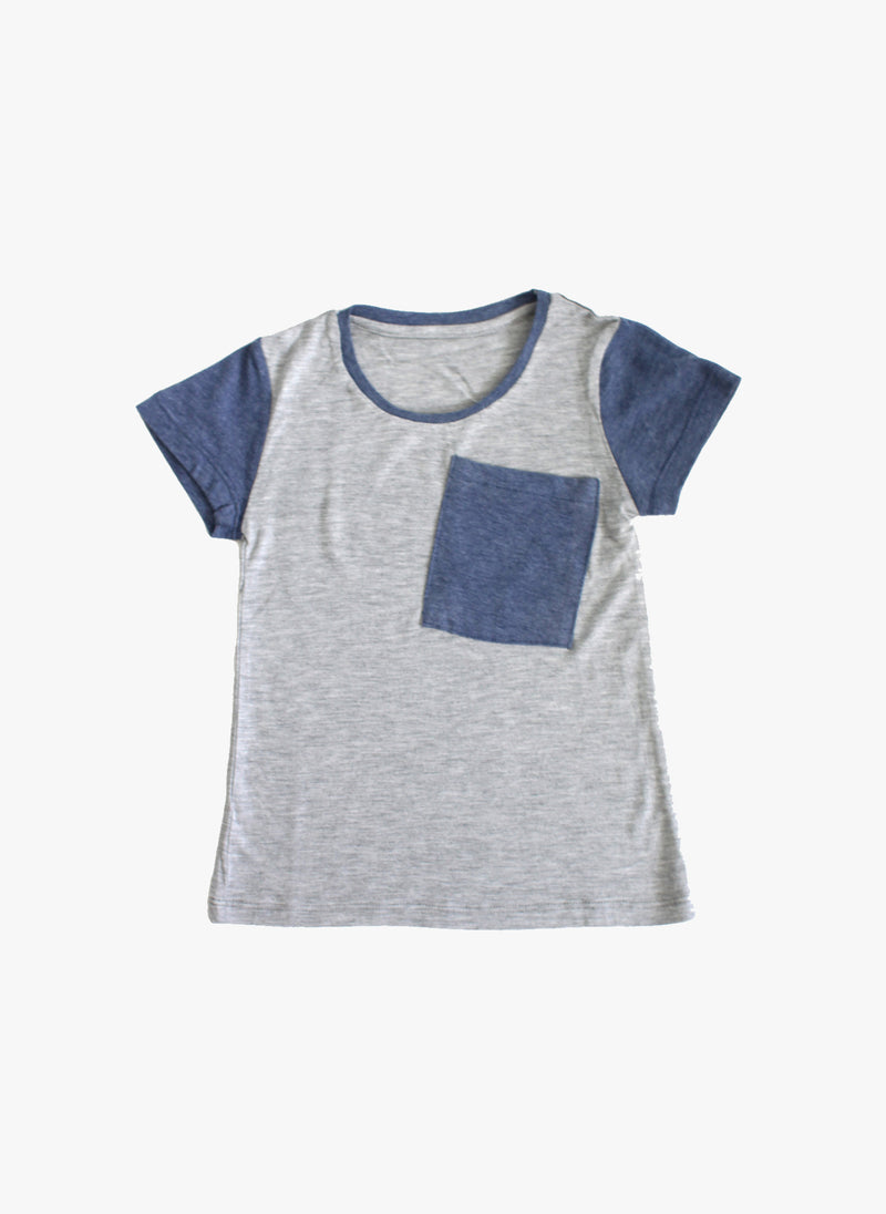 Vierra Rose Miles Colorblock Tee in Grey