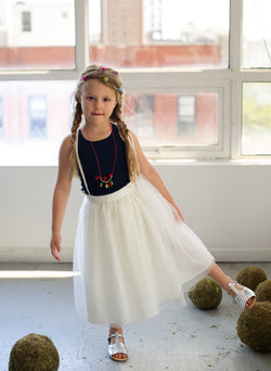 Vierra Rose Tiana Tutu Skirt in Cream Tulle