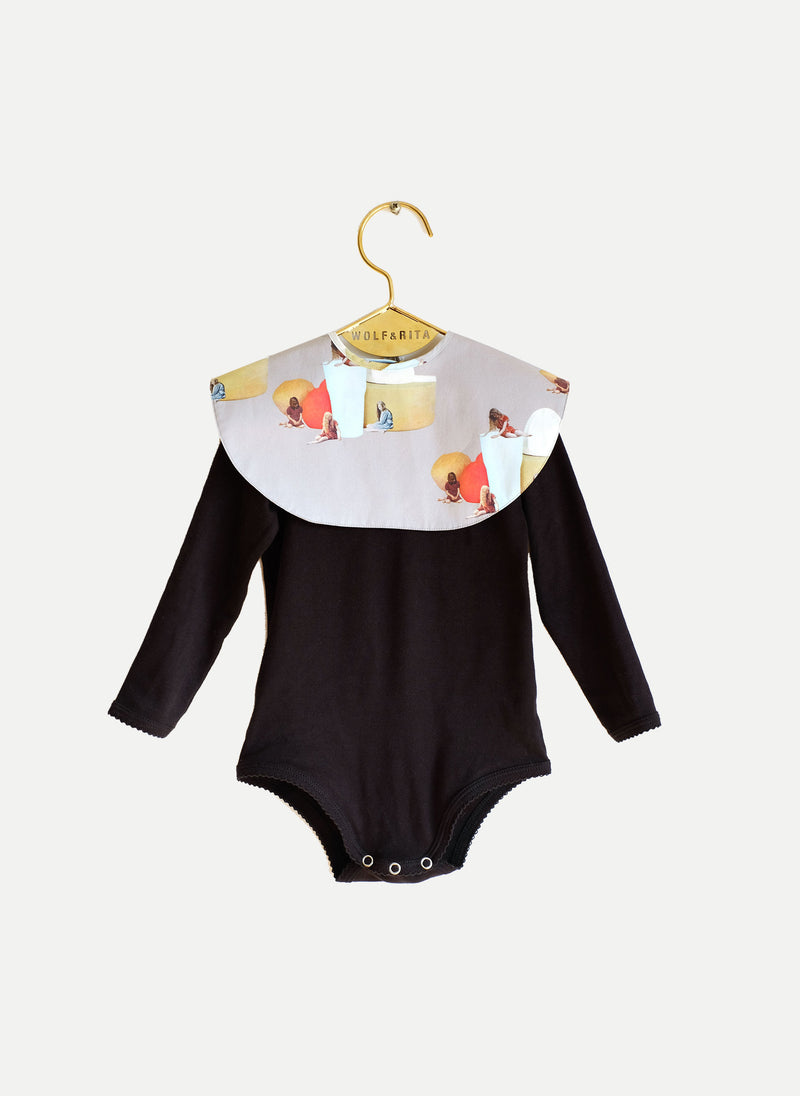 Wolf and Rita Baby Aurora Bodysuit in Black