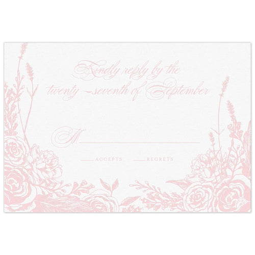 Romantic Rose Reply Card