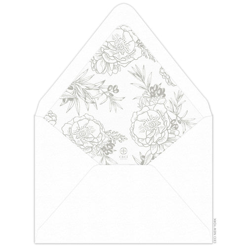 Wreath Invitation Envelope Liner
