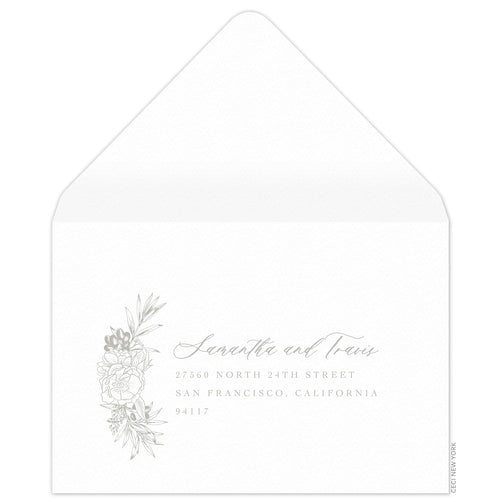 Wreath Reply Card Envelope