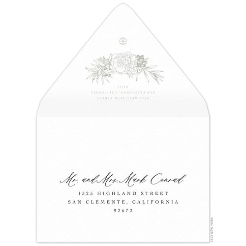 Wreath Save the Date Envelope