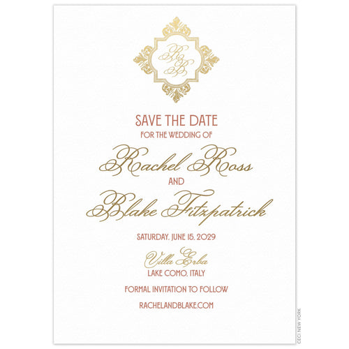 Monogram Save the Date