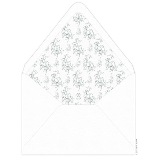 Petite Magnolia Invitation Envelope Liner