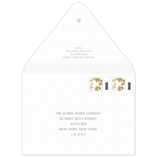 Silvered Invitation Envelope