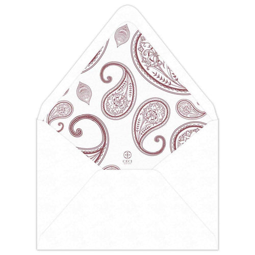 Paisley Invitation Envelope Liner