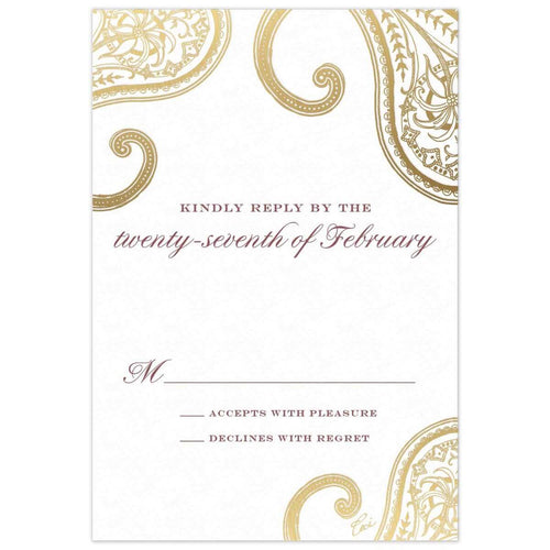 Paisley Reply Card