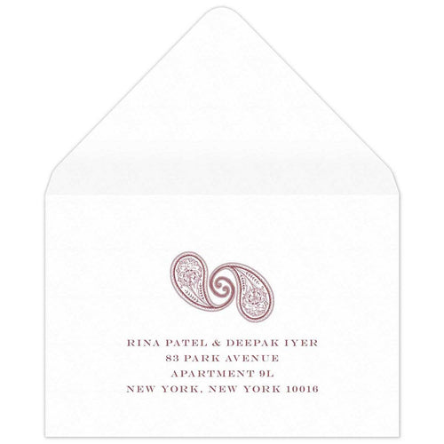 Paisley Reply Card Envelope