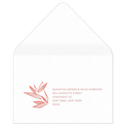 Palm Reply Card Envelope