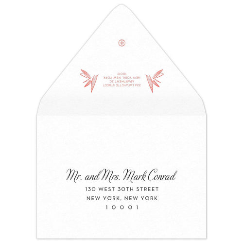 Palm Save the Date Envelope
