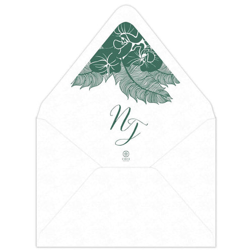 Blooms Invitation Envelope Liner