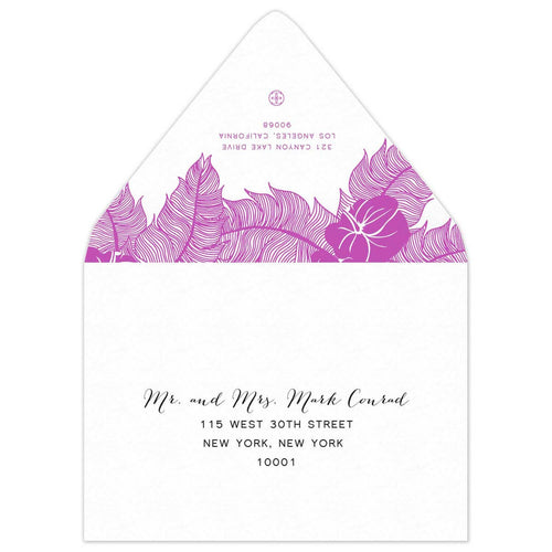 Draping Save the Date Envelope