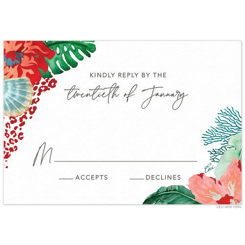 Paradise Border Reply Card