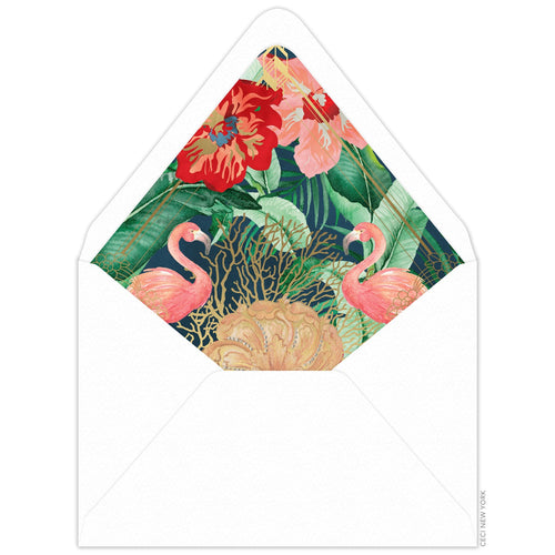 Paradise Deco Invitation Envelope Liner