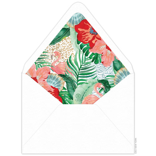 Paradise Palm Invitation Envelope Liner