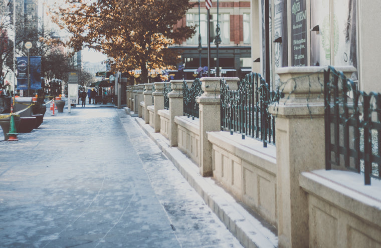 Downtown denver city sidewalk