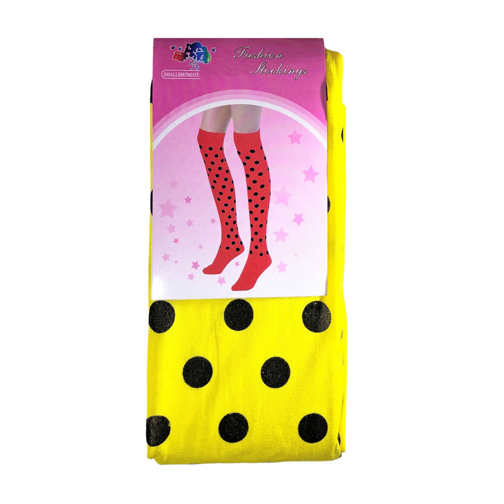 yellow-stockings-with-black-polka-dots-simply-party-supplies