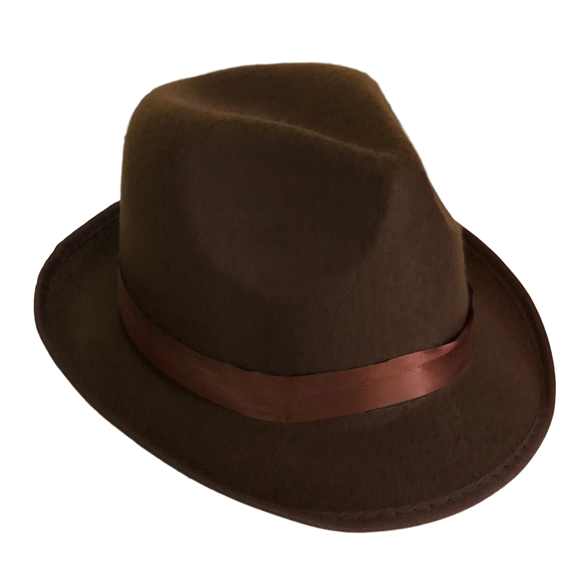 Mafia Hat - Brown with Ribbon – Simply Party Supplies