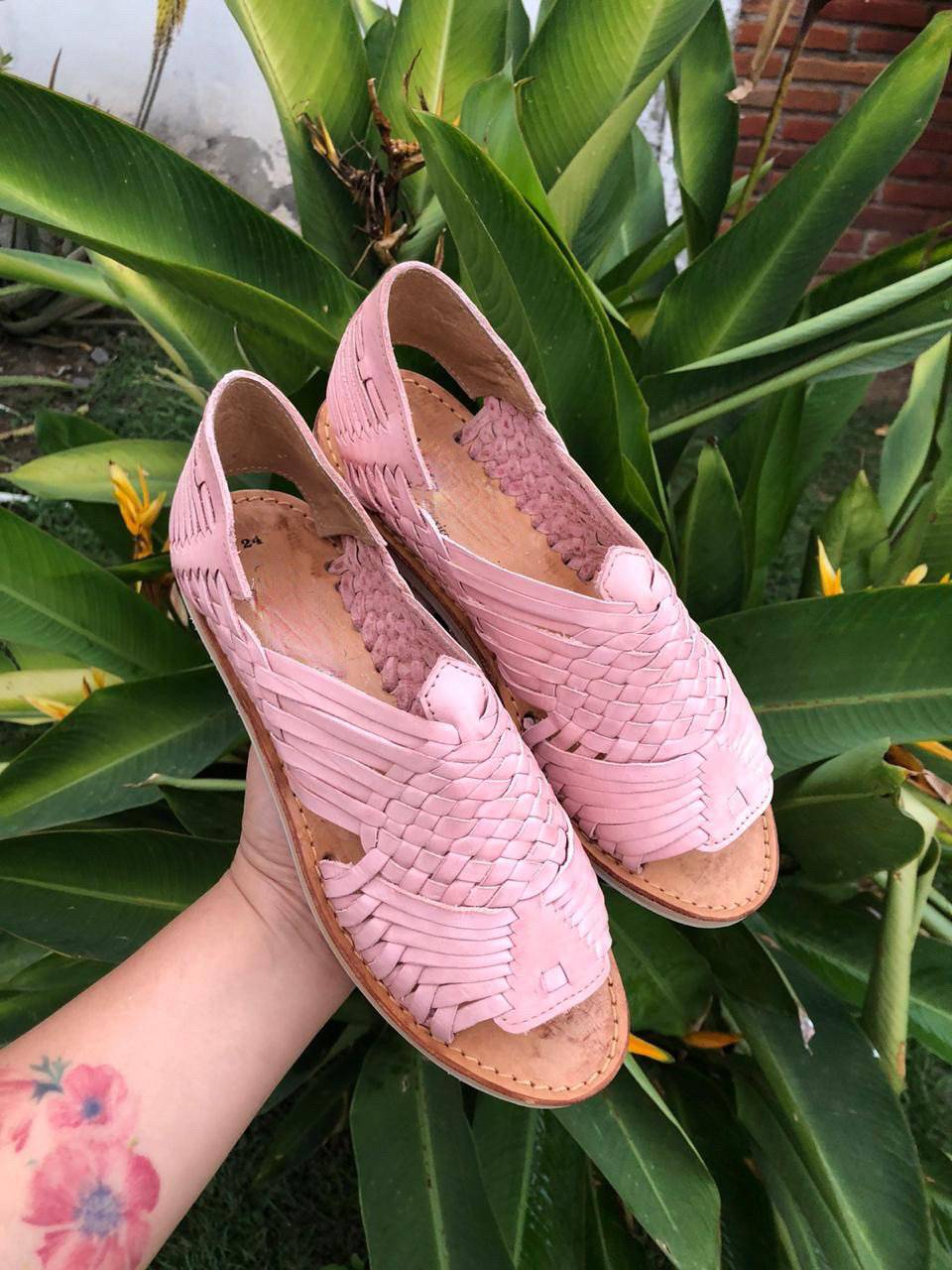 rose gold mexican huaraches