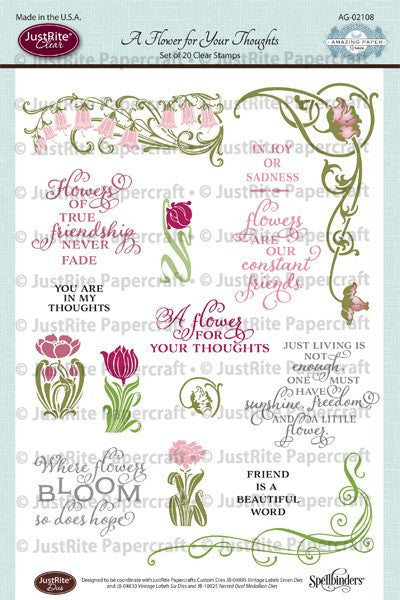 A Flower for Your Thoughts Clear Stamps