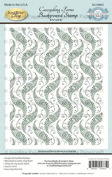 Cascading Ferns Cling Background Stamp