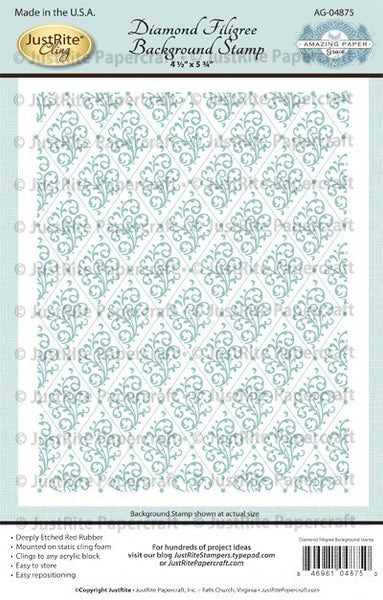 Diamond Filigree Cling Background Stamp