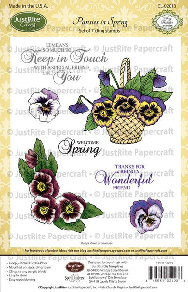 Pansies in Spring Cling Stamps