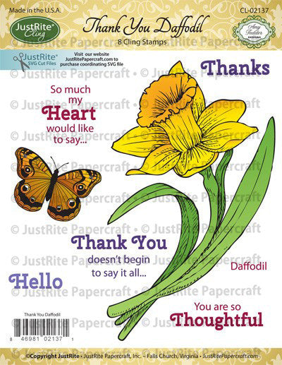 Thank You Daffodil Cling Stamps