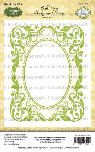 Bold Vines Cling Background Stamp