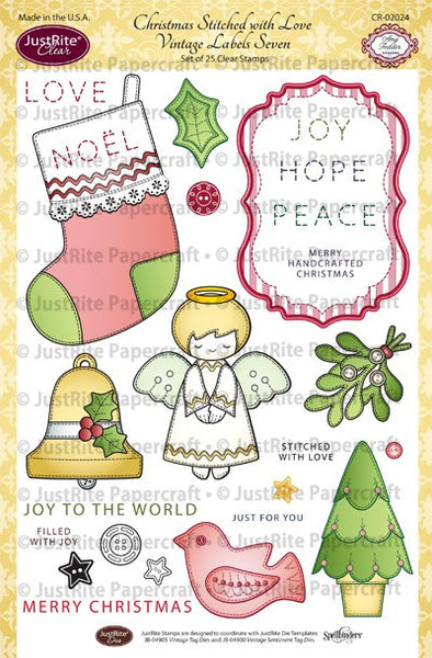 Christmas Stitched with Love Clear Stamps