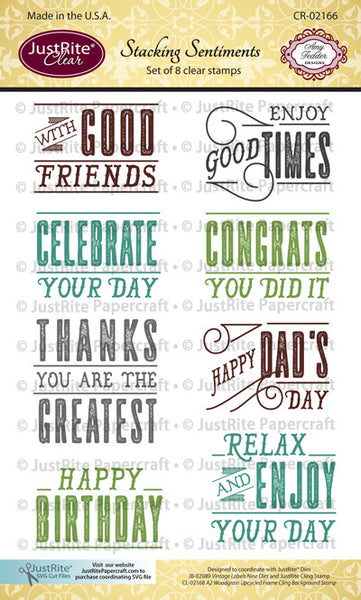 Stacking Sentiments Clear Stamps