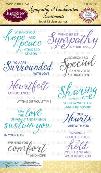 Sympathy Handwritten Sentiments Clear Stamps