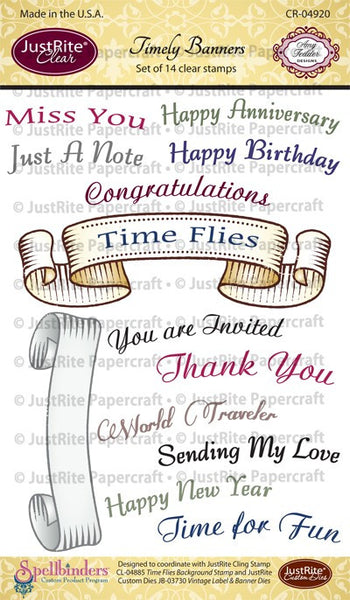 Timely Banners Clear Stamps