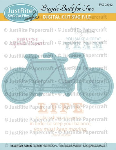 SVG Bicycle Built for Two Digital Download Cut File