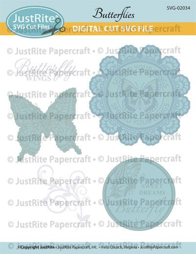 SVG Butterfies Digital Cut File Download for CL-02034