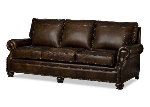 ashland vintage leather craftsman sofa