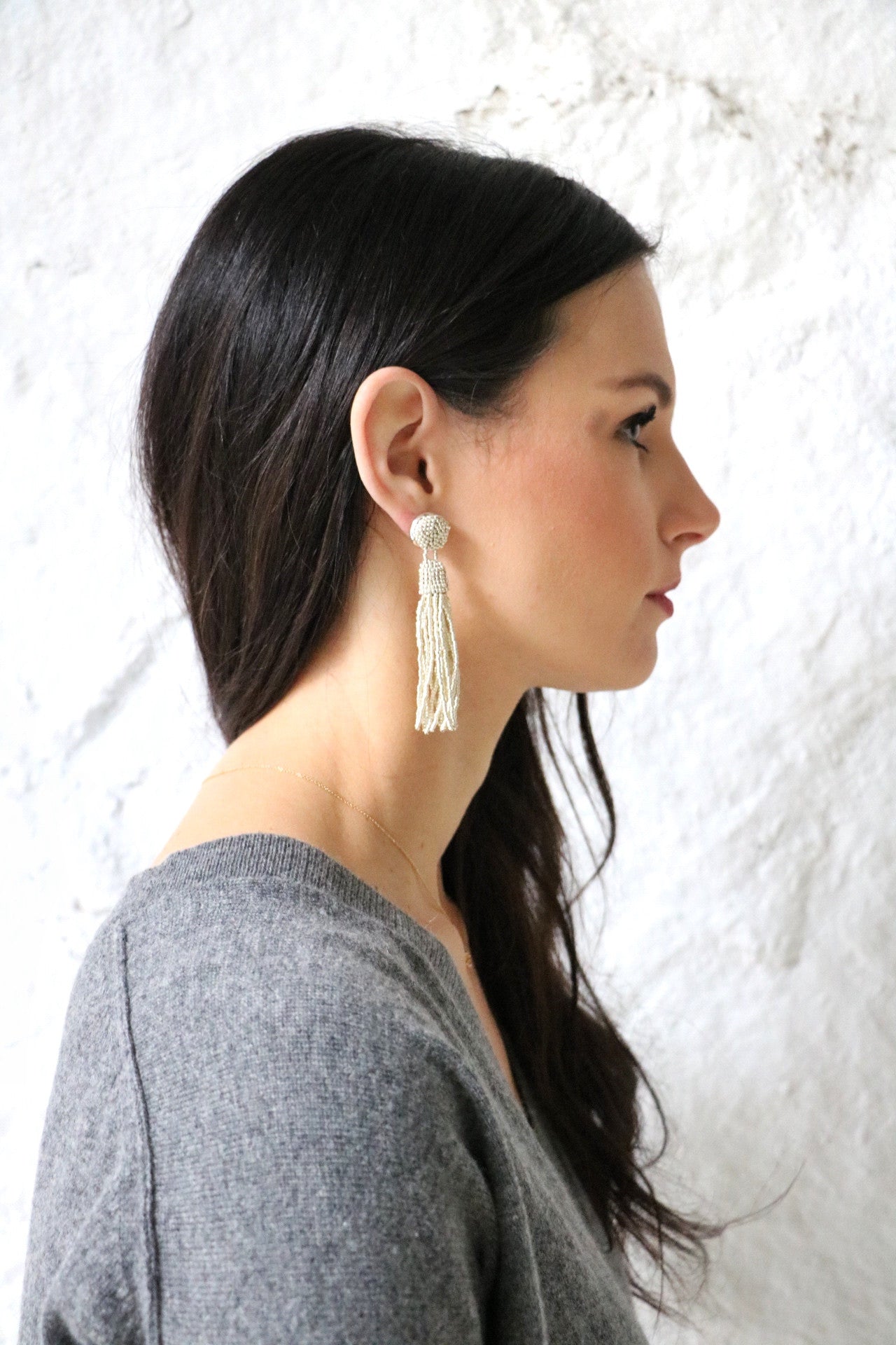 Silver Tassel Earrings Molly Jane Designs