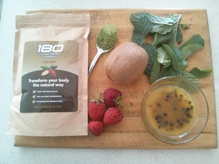 180 nutrition cacao protein shake ingredients with kenko tea