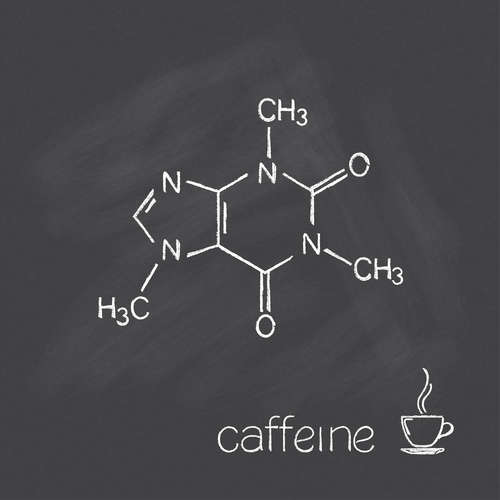 Caffeine molecule is the stimulant found in many plants which used to boost energy and alertness temporarily