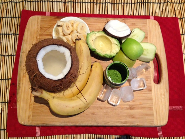 Ingredients for green tea ice cream